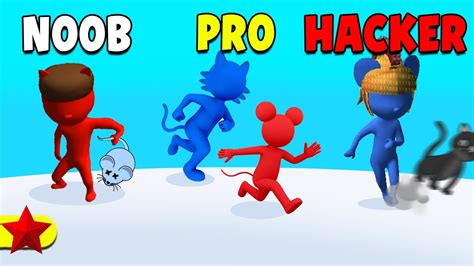 Noob Vs Pro Vs Hacker In Cat And Mouse Io New Version Youtube