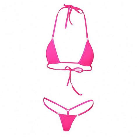 Buy Tinpia Womens Bikini Sexy Micro Mini Bikini Thong Underwear G String Bra Swimwear Wear