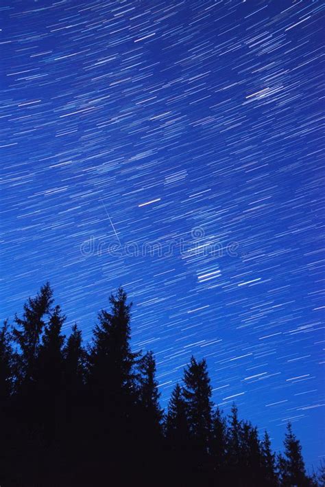 Movement Of Stars In The Sky Stock Image Image Of Milky