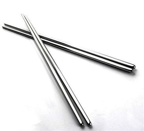 Metal Chopsticks Steel Stainless Chinese Pairs 10 Chopsticks Chopsticks And Chopstick Holders