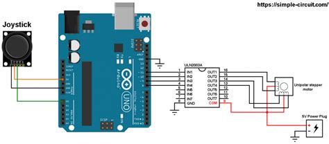 Stepper Motor Control With Arduino And Joystick Simple Circuit