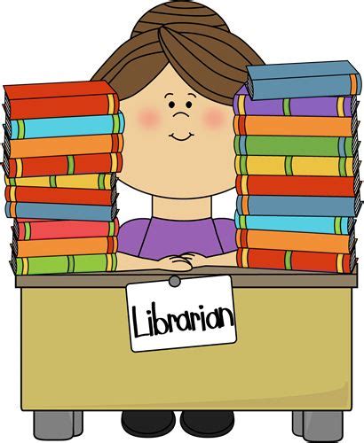 Library Clip Art Free Clip Art Image Librarian Sitting At A Desk