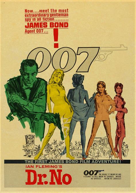 James Bond Set Of 6 Posters 007 James Bond Poster Vintage Etsy