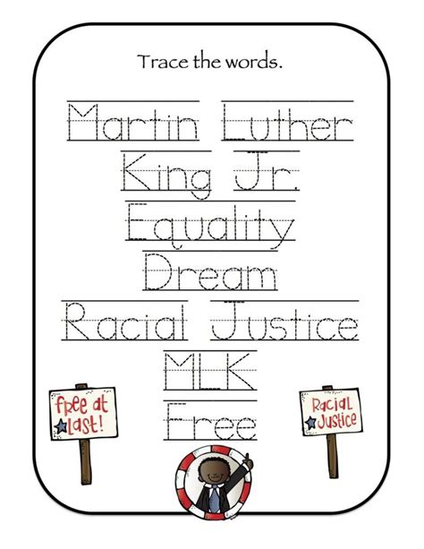 Printable Coloring Pages Martin Luther King Jr Worksheets Martin