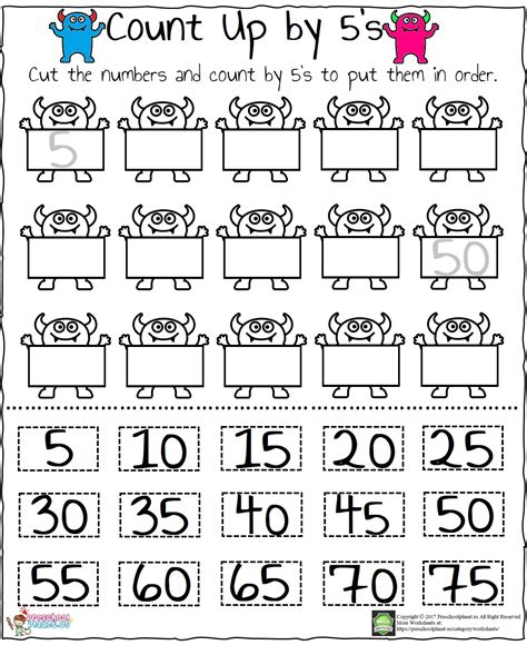 Skip Counting By 5s Worksheet Pdf Preschoolplanet