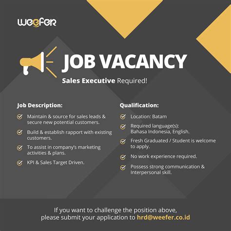 Jobs now available in selangor. WEEFER: Weefer Job Vacancy - Sales Executive