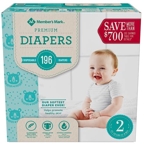 Members Mark Premium Baby Diapers Choose Your Size Sams Club