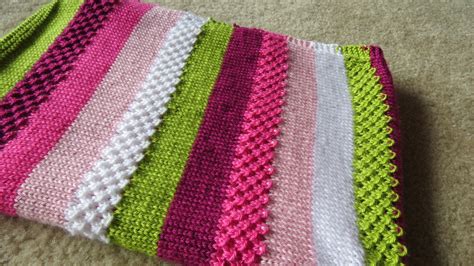 Textured Stripes Knitted Blanket No 2 Knitted Blankets Blanket