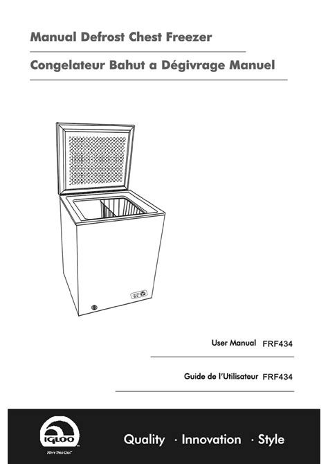 Igloo Frf434 Freezer User Manual Manualslib
