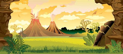 Dinosaur Landscape Illustrations Royalty Free Vector Graphics And Clip