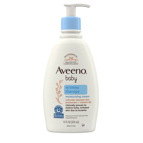 Aveeno Baby Eczema Therapy Moisturizing Cream With Oatmeal 12 Fl Oz