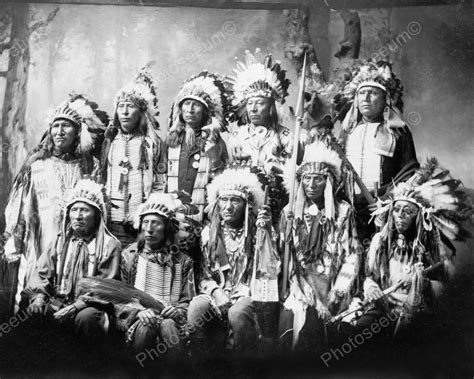 Sioux Chiefs Vintage X Reprint Of Old Photo Photoseeum Native