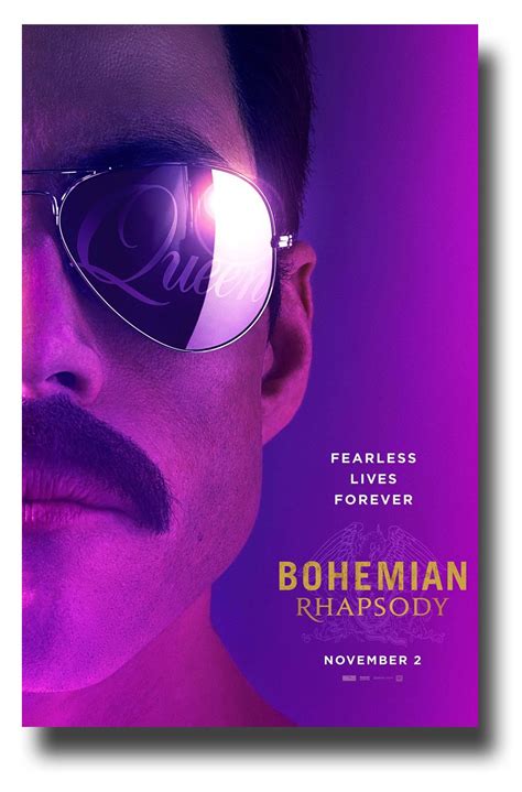 The film ends on a musical high, accurately capturing the essence of the band's energy but, despite malek's best efforts, fails to capture the elusiveness of freddie mercury. Bohemian Rhapsody Film Poster - FilmsWalls