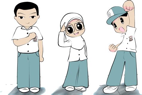 Students Clipart Gambar Animasi Anak Sekolah Sma Hd Png Download