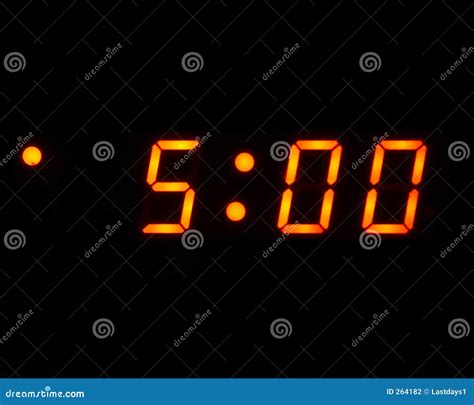 5 Am Digital Clock Isolated Stock Photo Image Of Wait Schedule 264182
