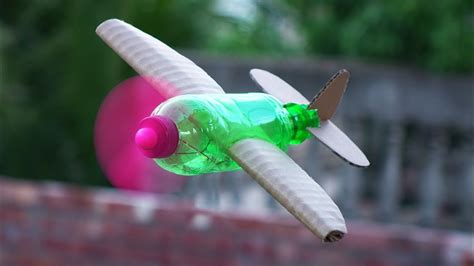 How To Make A Indoor String Flying Airplane Using Plastic Bottle And