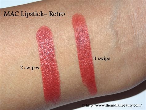 Mac Satin Lipstick Retro Review Swatches The Indian Beauty Blog