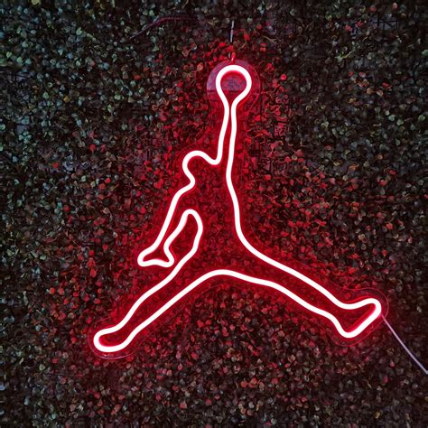 Air Jordan Neon Light Michael Jordan Decoration Led Neon Etsy