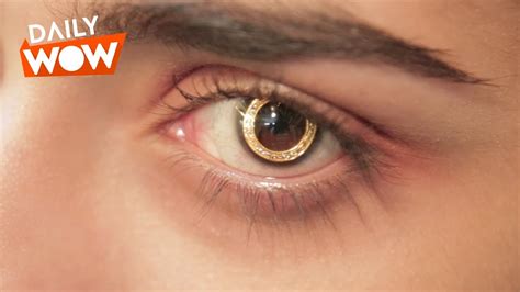 Make Your Eyes Sparkle Golden Contact Lenses Youtube