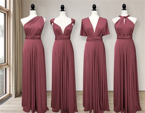 Multiway Dress Bridesmaid Dress Convertible Dress Blush Pink Silk Dress