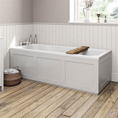 The Bath Co Camberley White Wooden Bath Panel Pack Straight Baths