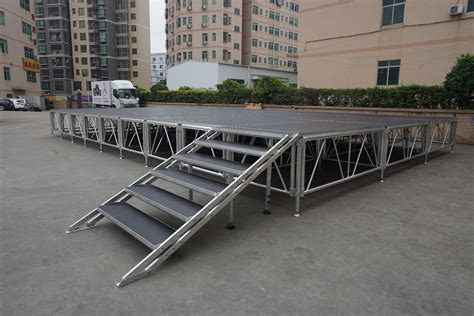 Durable Aluminum Stage With 5 Steps Stair For Outdoor Concert Stage