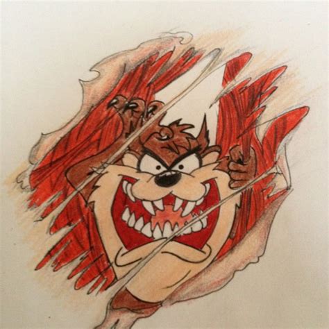 Taz Tattoo Designs 40 Tasmanian Devil Tattoo Designs For Men Cartoon