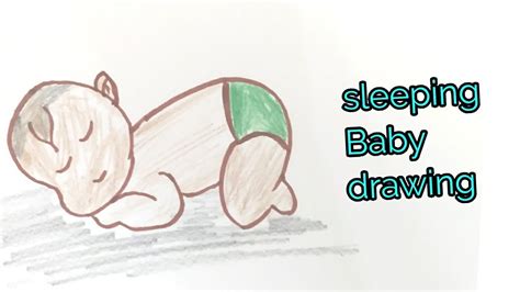 How To Draw Sleeping Baby Very Easy Drawing Youtube
