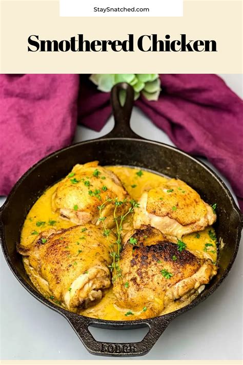 Poaching, sautéing, baking, and using a slow cooker or instant pot are the healthiest ways to make chicken because they don't add much (if any) calories and fat from oils or breading. Easy, One Pan Smothered Chicken | Smothered chicken ...