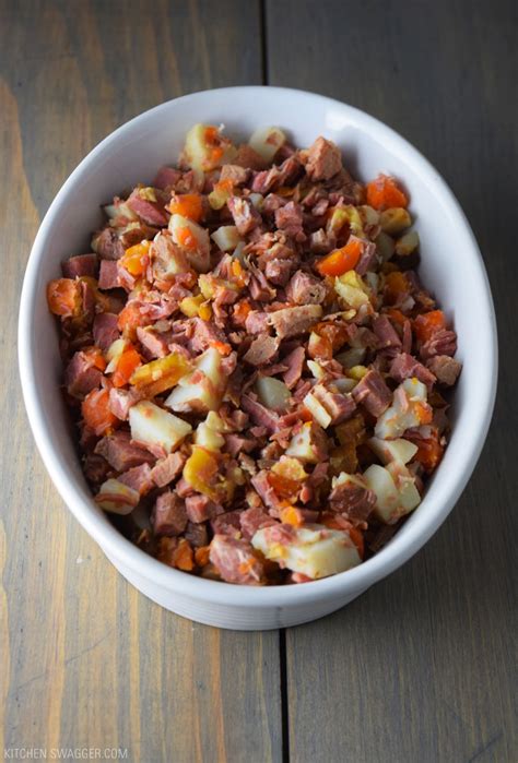 Four kinds of root vegetables, sauteed to caramelize them and bring out their sweetness, make the perfect counterpart to the salty corned beef. Corned Beef Hash Recipe | Kitchen Swagger