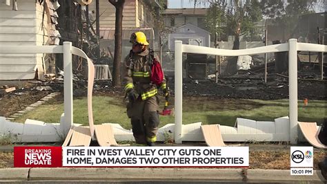 Fire Guts West Valley City Home Damages Two Other Properties Youtube