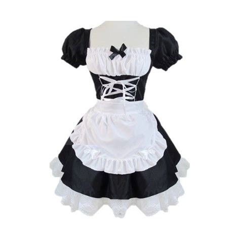 Waitress Full Set Cute Cosplay Costume Maid Maid Clothes Apron Liked On Polyvore Featuring