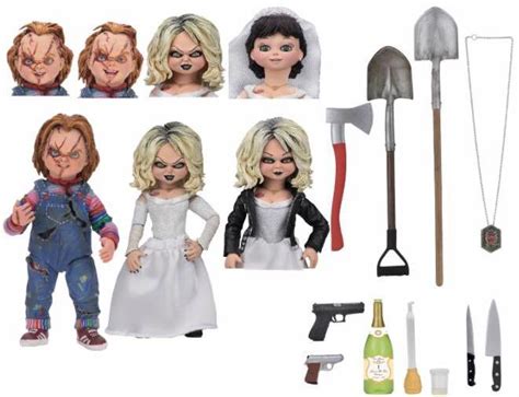 Neca Toys Bride Of Chucky Ultimate Chucky And Tiffany 2 Pack New