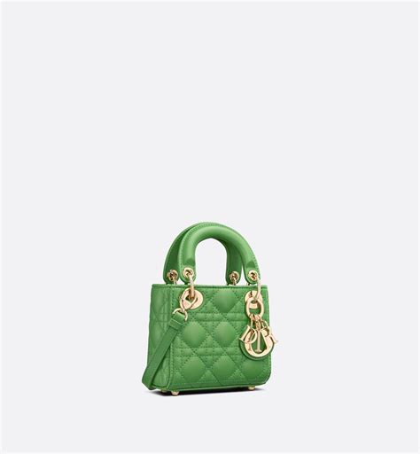Micro Lady Dior Bag Bright Green Cannage Lambskin Dior