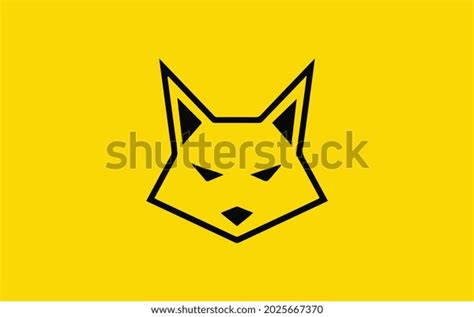 Fox Minimalist Logo Fox Logo Template Stock Vector Royalty Free