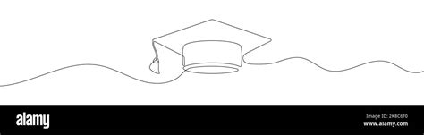 Continuous Linear Drawing Of Graduation Cap Graduation Cap Icon