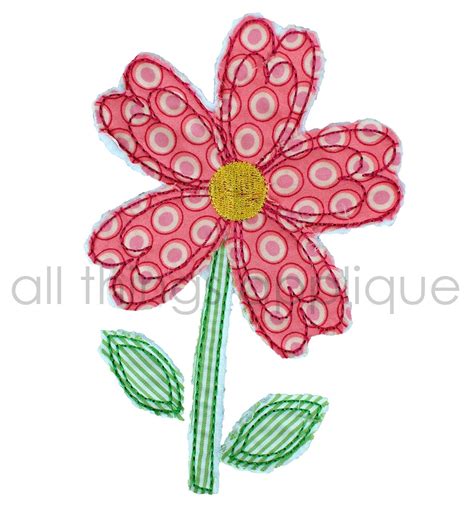 Valentine Applique Design Heart Flower Raggy And Satin