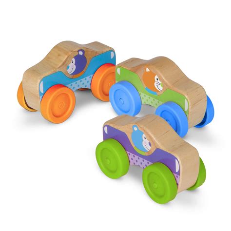 Melissa And Doug First Play Wooden Animal Stacking Cars Baby And Toddler