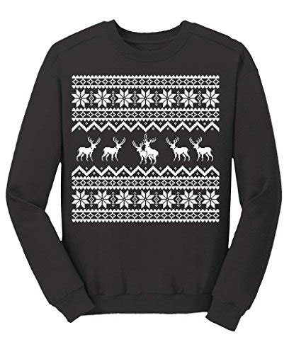 ugly christmas sweater reindeer sex funny crew neck sweat shirt charcoal ugly christmas