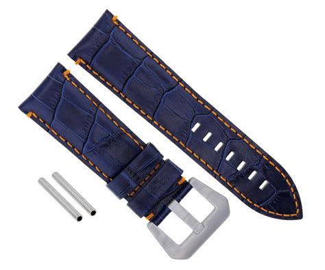 22mm Original Pam Leder Watch Band Strap Für Panerai Pam Blau Orange