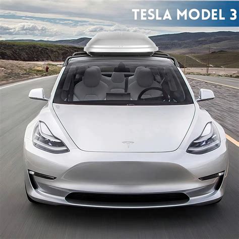 Tesla Model 3 Black Aluminum Roof Rack Lockable Racktrip Canada Car