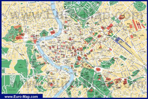 Карты Рима Подробная карта Рима на русском языке с
