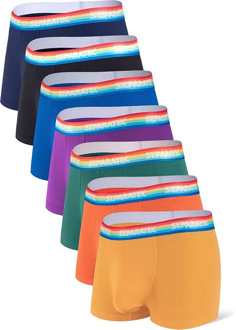 Separatec Men S Cotton Stretch Underwear 7 Pack Colorful Separate