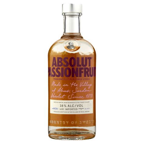 absolut passionfruit flavored vodka 700ml