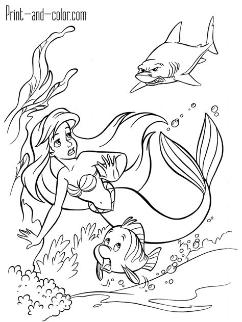 Printable ariel the siren movie character pictures and prince eric, sea siren mermaid toys. The Little Mermaid coloring pages | Print and Color.com