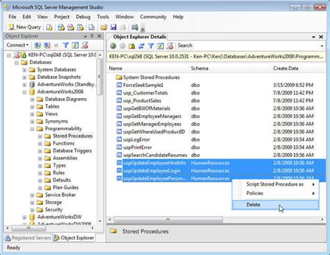 Manipulating Multiple Objects In SQL Server Management Studio