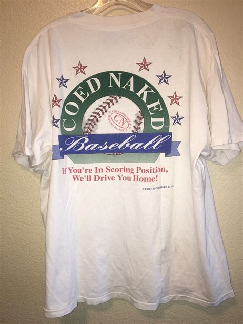 Vintage Coed Naked Sportwear Baseball Sz Xl Single Stitch Ebay