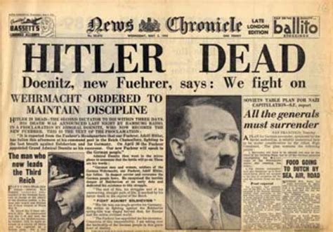 Death Of Hitler Vintage Newspapers Photobundle
