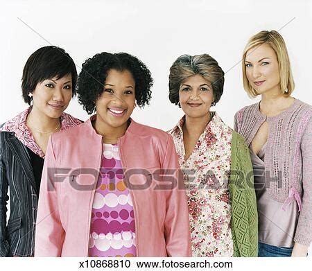 Studio Shot Of A Mixed Age Multiethnic Group Of Women Stock Image X Fotosearch
