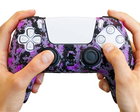 Purple Digital Camo Proflex Ps5 Silicone Controller Skin Cover Vgf